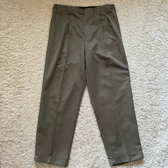 Savane Pants Vintage Savane Expandable Waist Cuffed Khaki Pants
